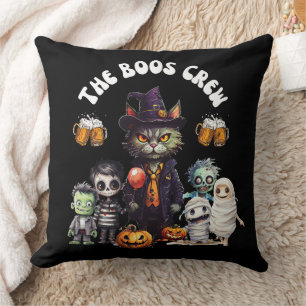 Boos Crew Funny Halloween Sprit Kudde