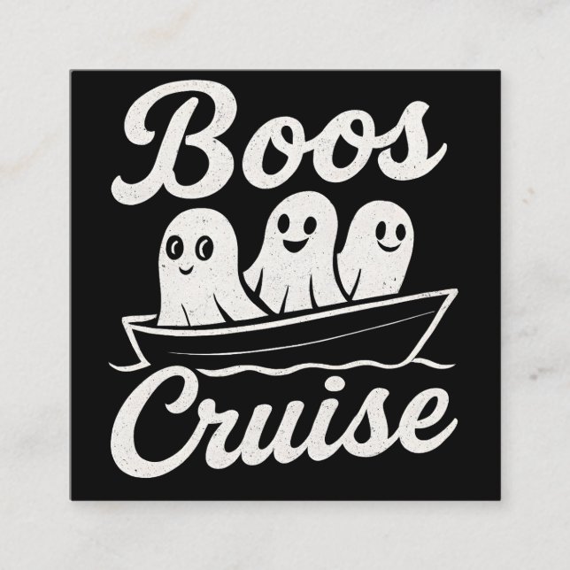 Boos cruise  fyrkantigt visitkort (Framsida)