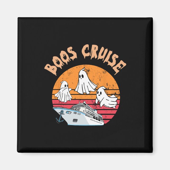 Boos Cruise Resa Funny Halloween Costumes Matching Magnet (Framsidan)