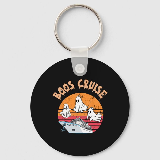 Boos Cruise Resa Funny Halloween Costumes Matching Nyckelring (Framsida)