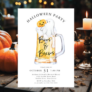 Boos och Brews Halloween fest Inbjudningar