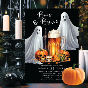 Boos och Brews Halloween fest Inbjudningar