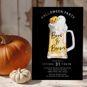 Boos och Brews Halloween fest Inbjudningar