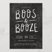 Boos och Sprit Chalk Hand Lettered Halloween fest