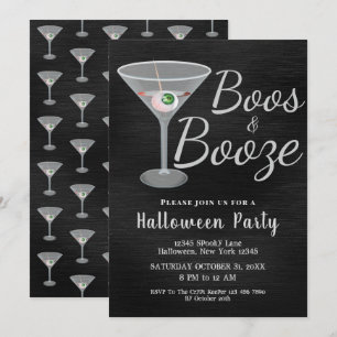 Boos och Sprit Cocktail Halloween Inbjudningar