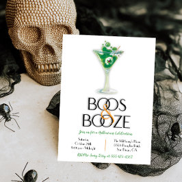 Boos och Sprit Cocktail Modern Halloween fest Inv Inbjudningar