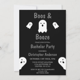 Boos och Sprit Halloween Bachelor Party Inbjudningar