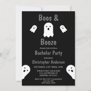 Boos och Sprit Halloween Bachelor Party Inbjudningar
