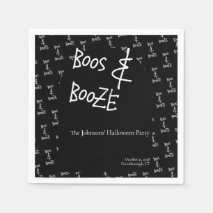 Boos och Sprit Halloween fest Black and White Pappersservett