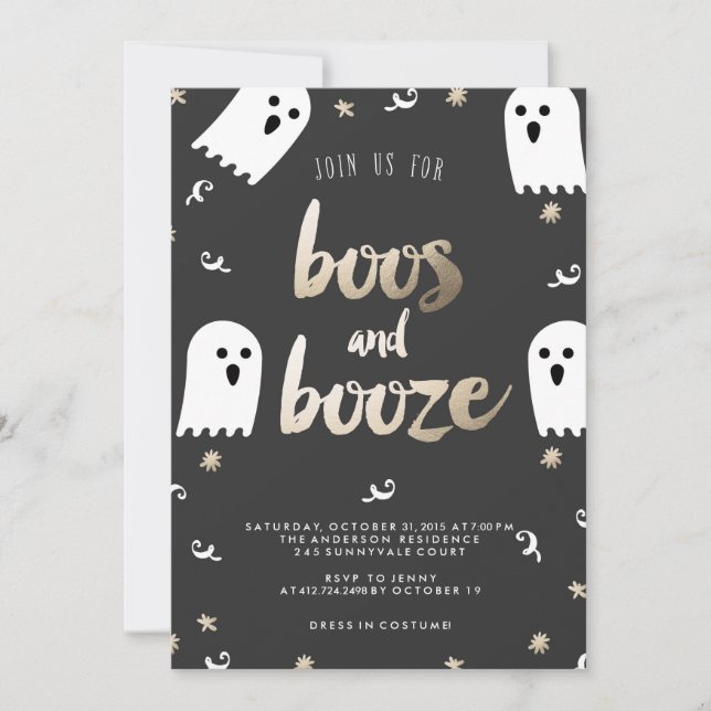BOOS OCH SPRIT HALLOWEEN FEST INBJUDNINGAR (Framsida)