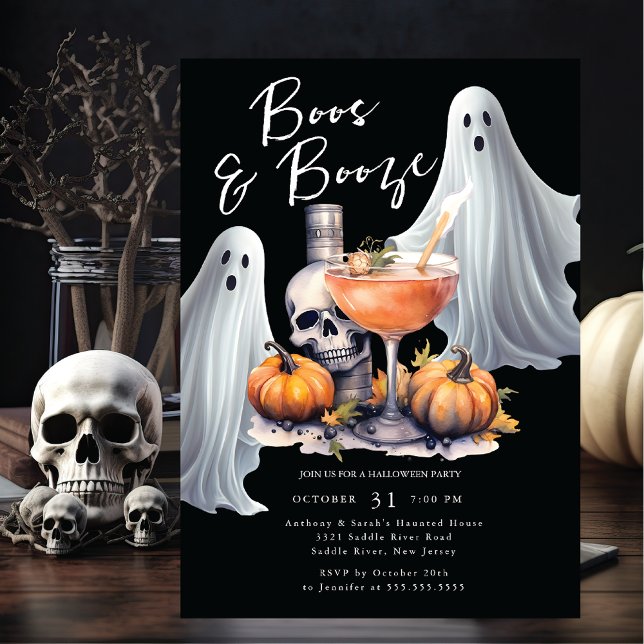 Boos och Sprit Halloween fest Inbjudningar (Skapare uppladdad)
