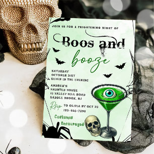 Boos och Sprit Halloween fest Inbjudningar
