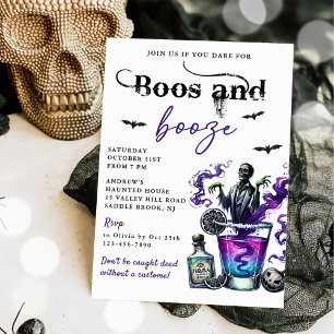 Boos och Sprit Halloween fest Inbjudningar