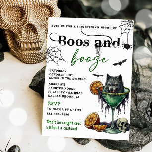 Boos och Sprit Halloween fest Inbjudningar