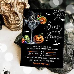 Boos och Sprit Halloween fest Inbjudningar