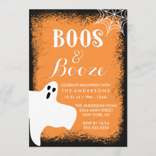 Boos och Sprit Halloween fest Inbjudningar