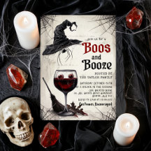 Boos och sprit Halloween-festinkallelsen | Häxa