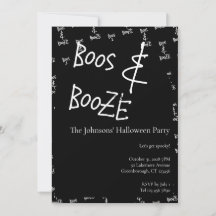 Boos och sprit Halloweenfest Svart och Vitt