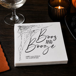 Boos och sprit Spindelnät Halloween-fest Pappersservett