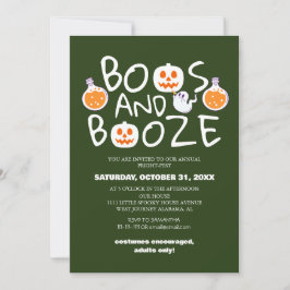 Boos och Sprit Spooky Halloween Costume Party Inbjudningar