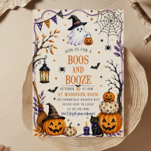 Boos och sprit svart orange vuxen Halloween-fest