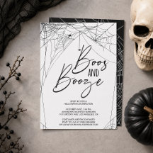 Boos och sprit Svart vit spindelnät Halloween