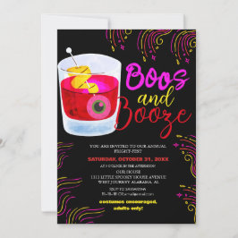 Boos och Sprit Vintage Halloween Costume Party Inbjudningar