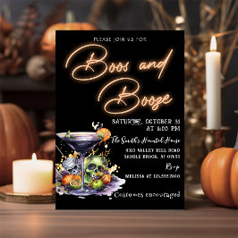 Boos och Sprit Vuxen Cocktail Halloween fest Inbjudningar