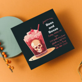 Boos och Sprit Vuxen Halloween Cocktail-inbjudan Inbjudningar