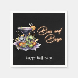 Boos och Sprit Vuxen Halloween Cocktail Party Pappersservett