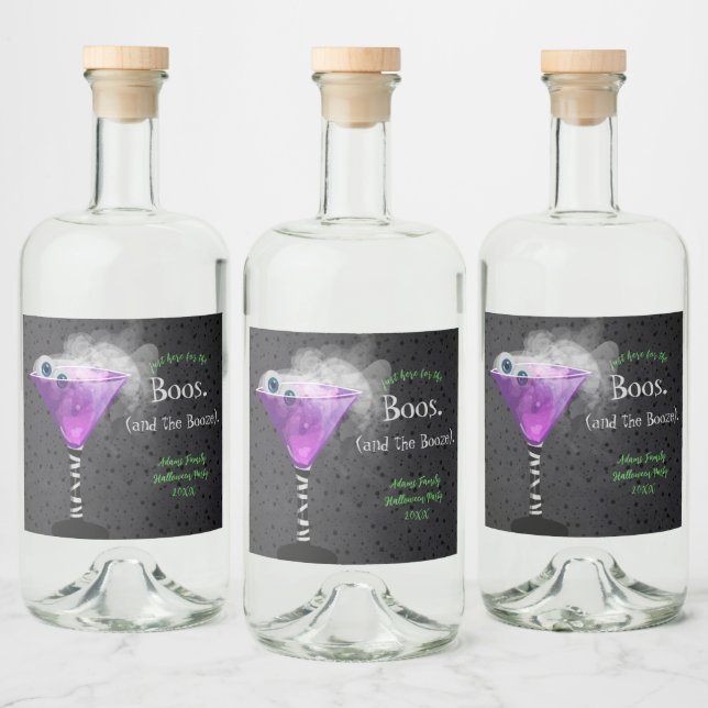 Boos och Sprit Vuxen Halloween Cocktail Party Spritflaskor Etikett (Flaskor)