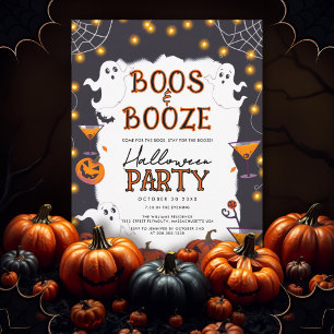 Boos och Sprit vuxen Halloween fest Inbjudningar