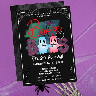 Boos och Sprit Vuxen Halloween fest Inbjudningar