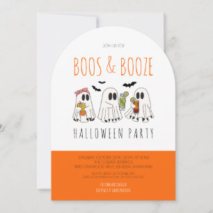 Boos och Sprit Vuxen Halloween fest Inbjudningar