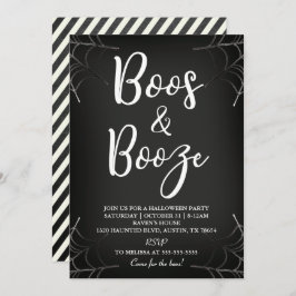 Boos & Sprit Chalkboard Halloween-inbjudan Inbjudningar
