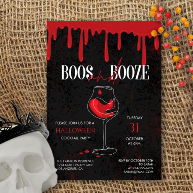 Boos & Sprit Halloween Cocktail Party-inbjudan Inbjudningar (Skapare uppladdad)