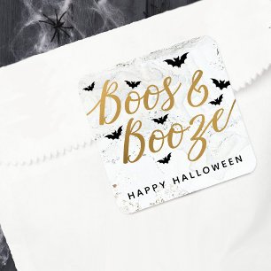 Boos & Sprit Halloween fest Fyrkantigt Klistermärke
