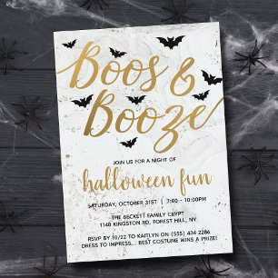 Boos & Sprit Halloween fest Inbjudningar