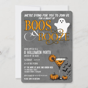 Boos & Sprit Halloween fest Inbjudningar