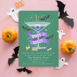 Boos & Sprit Martini Halloween fest bjudande in Inbjudningar