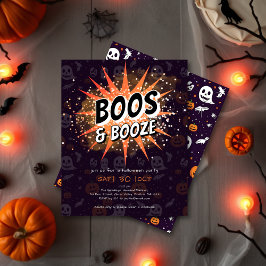Boos & Sprit Vuxen Halloween-inbjudan