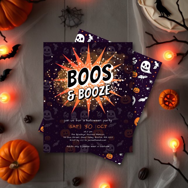 Boos & Sprit Vuxen Halloween-inbjudan (Skapare uppladdad)