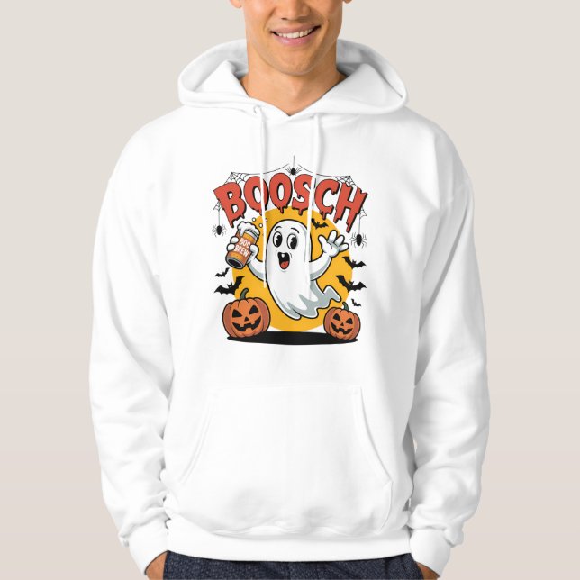 Boosch Ghost Halloween Beer Design Hoodie (Framsida)