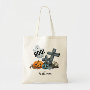 Boospöke, kor och pumpor Halloween Tote Bag Tygkasse