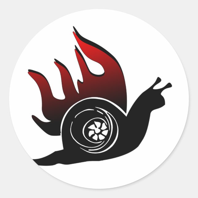 Boost Snigel Runt Klistermärke (Framsida)