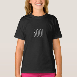 Boosvart, enkel typografi roligt Halloween T Shirt