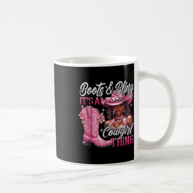 Boot&amp; Bling av en Sak Rosa Black C Kaffemugg (Höger)