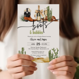 Boot and Bubbles Par Shower-inbjudningskort Inbjudningar