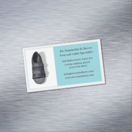 Boot Blue Foot Doktor Podiatry Podiatrist Magnetiska Visitkort