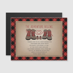 Boot Buffalo Plaid Äventyr Baby Shower